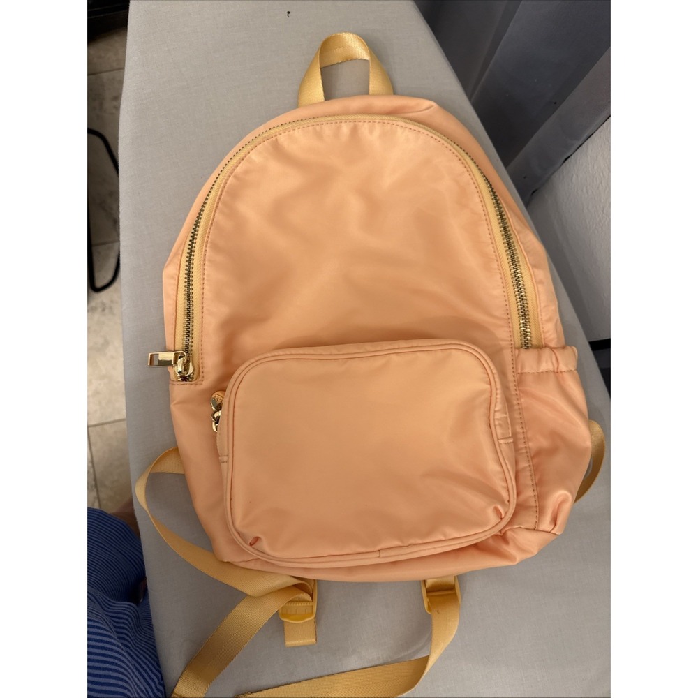 Stoney Clover Lane Backpack Peach Apricot Pastel Nylon School Travel Bag